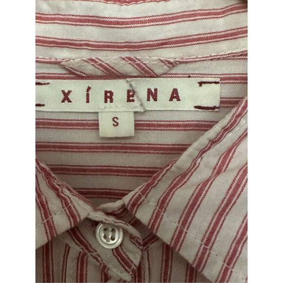 Xirena Button Up Shirt Womens Small Pink Multi Stripe Long Sleeve 100% Cotton S - Picture 6 of 7